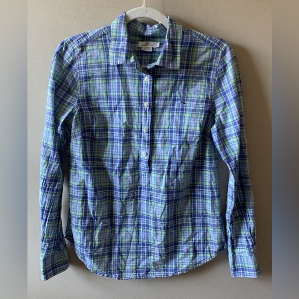 Vineyard Vines Women's Plaid Shirt - Size 4